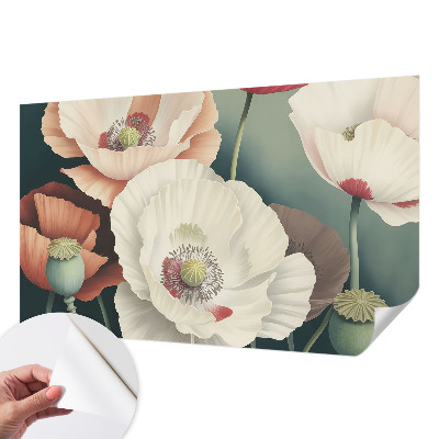 Papel de parede autocolante para sala Beleza floral