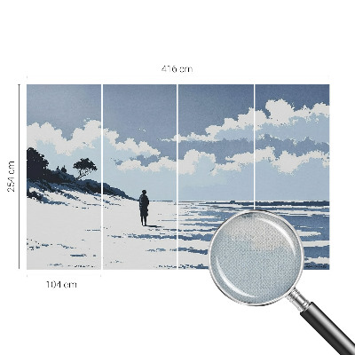 Papel de parede autocolante para quarto Silêncio da praia