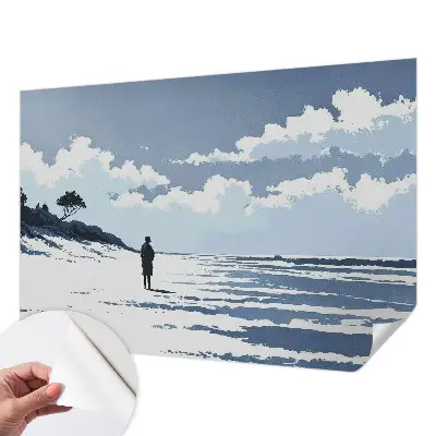 Papel de parede autocolante para quarto com estampa 