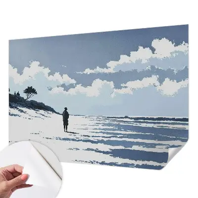 Papel de parede autocolante para quarto com estampa 