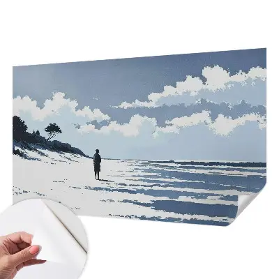 Papel de parede autocolante para quarto com estampa 