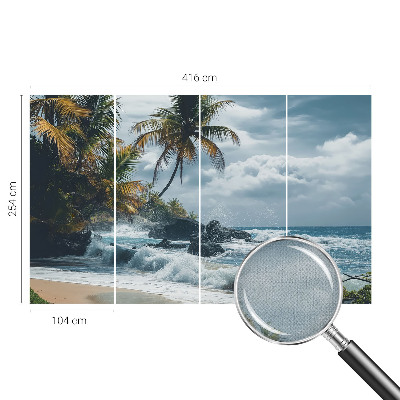 Papel de parede 3D Praia exótica