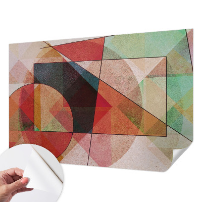 Papel de parede infantil com estampa de abstração geométrica