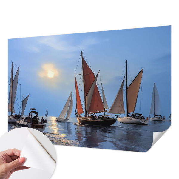 Papel de parede autocolante para sala Aventura de velejar