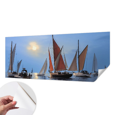 Papel de parede autocolante para sala Aventura de velejar