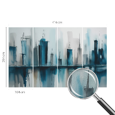 Papel de parede infantil paisagens urbanas