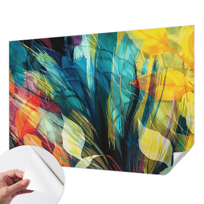 Papel de parede 3D Folhas abstratas