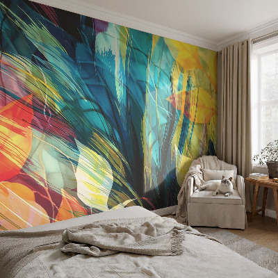 Papel de parede 3D Folhas abstratas