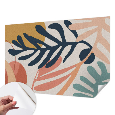 Papel de parede autocolante com padrão de folhas