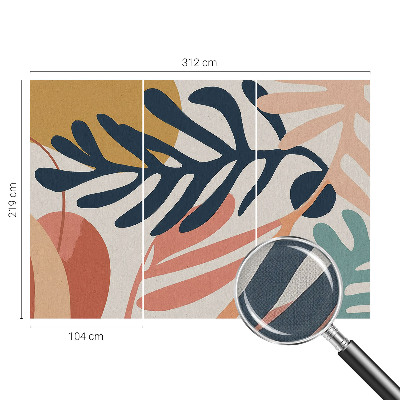 Papel de parede autocolante com padrão de folhas