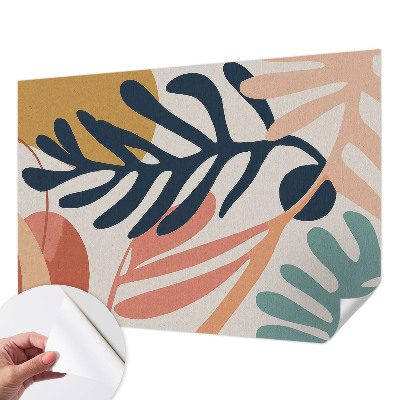 Papel de parede autocolante com padrão de folhas