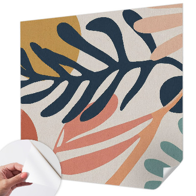 Papel de parede autocolante com padrão de folhas