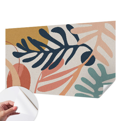 Papel de parede autocolante com padrão de folhas