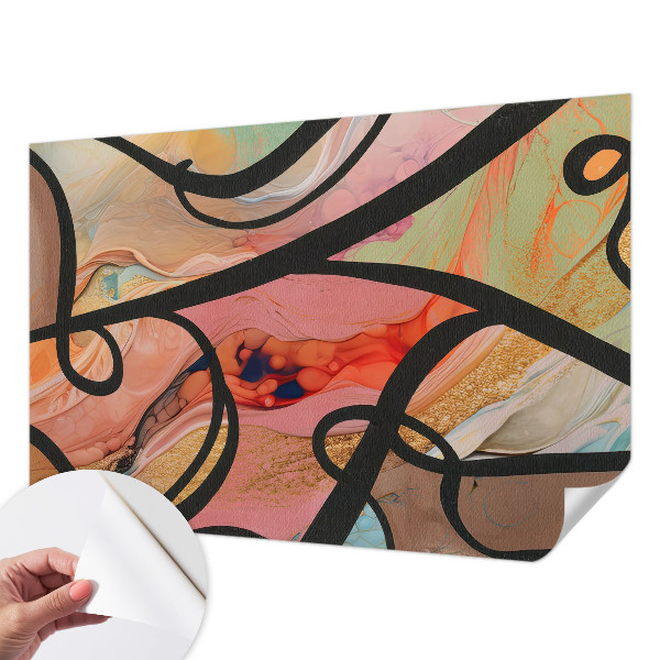 Papel de parede autocolante para quarto Movimento colorido