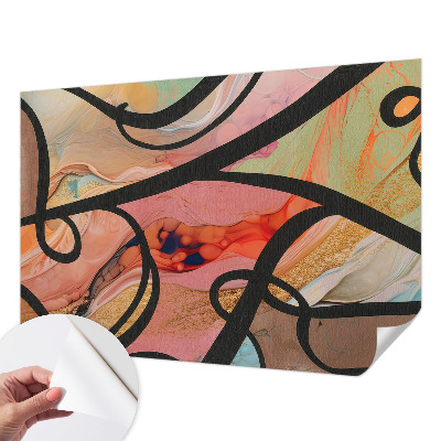 Papel de parede autocolante para quarto Movimento colorido