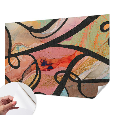 Papel de parede autocolante para quarto Movimento colorido