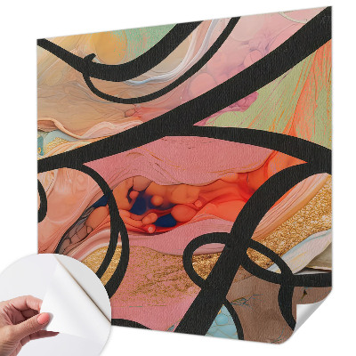Papel de parede autocolante para quarto Movimento colorido