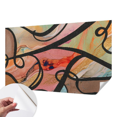 Papel de parede autocolante para quarto Movimento colorido