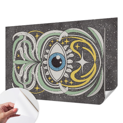 Papel de parede autocolante para sala com estampa de olho simétrico