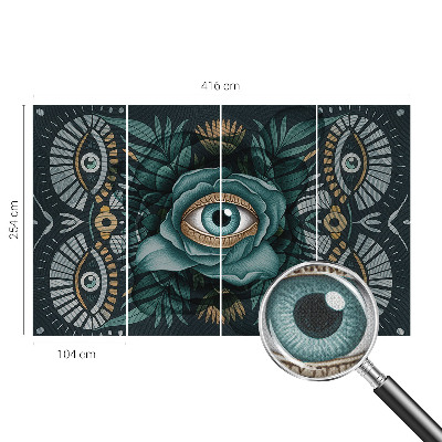 Papel de parede autocolante para quarto Olho de flor