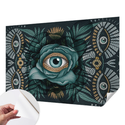 Papel de parede autocolante para quarto Olho de flor