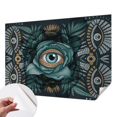Papel de parede autocolante para quarto Olho de flor