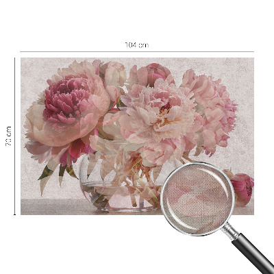 Autocolante de parede fotográfico com estampa de amuleto de peónia