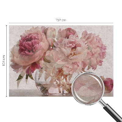 Autocolante de parede fotográfico com estampa de amuleto de peónia