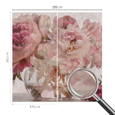 Autocolante de parede fotográfico com estampa de amuleto de peónia