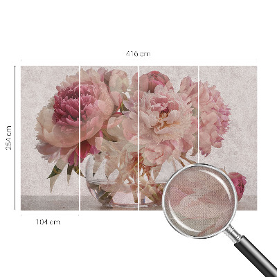 Autocolante de parede fotográfico com estampa de amuleto de peónia