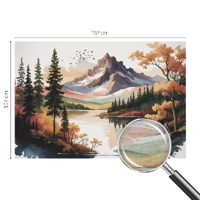 Papel de parede infantil com tema de outono nas montanhas