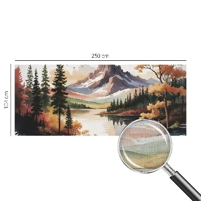Papel de parede infantil com tema de outono nas montanhas