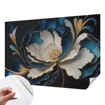 Papel de parede autocolante para quarto com estampa floral