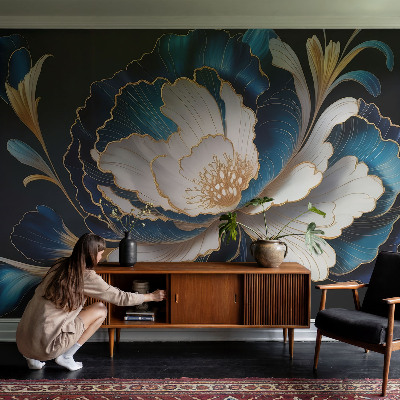 Papel de parede autocolante para quarto Estampa floral