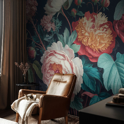 Papel de parede infantil Flores coloridas