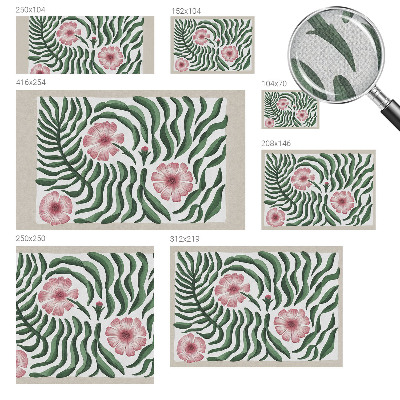 Papel de parede para criança Flores e folhas