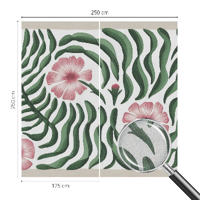 Papel de parede para criança Flores e folhas