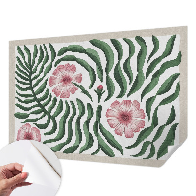 Papel de parede para criança Flores e folhas