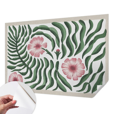 Papel de parede para criança Flores e folhas