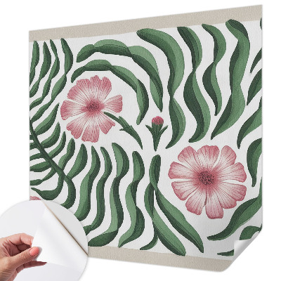 Papel de parede para criança Flores e folhas
