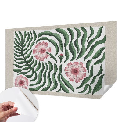 Papel de parede para criança Flores e folhas