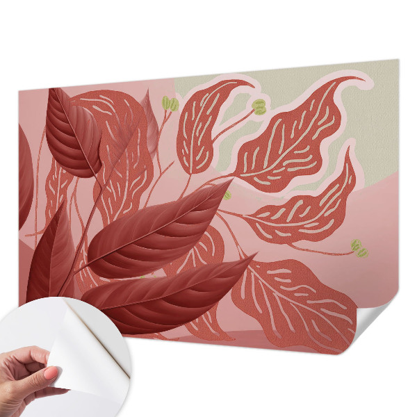 Papel de parede autocolante para sala Folhas orgânicas