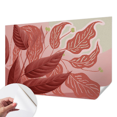 Papel de parede autocolante para sala Folhas orgânicas