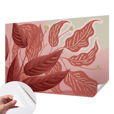 Papel de parede autocolante para sala Folhas orgânicas