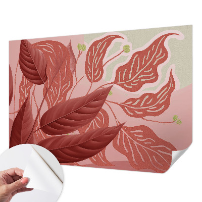 Papel de parede autocolante para sala Folhas orgânicas