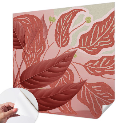 Papel de parede autocolante para sala Folhas orgânicas
