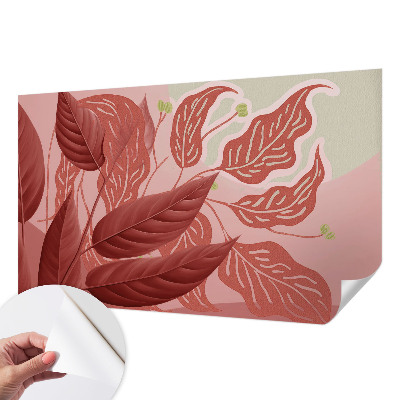 Papel de parede autocolante para sala Folhas orgânicas
