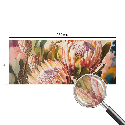 Papel de parede autocolante para quarto com estampa de flores de protea