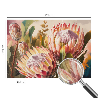 Papel de parede autocolante para quarto flores de Protea