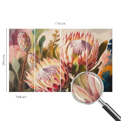 Papel de parede autocolante para quarto flores de Protea